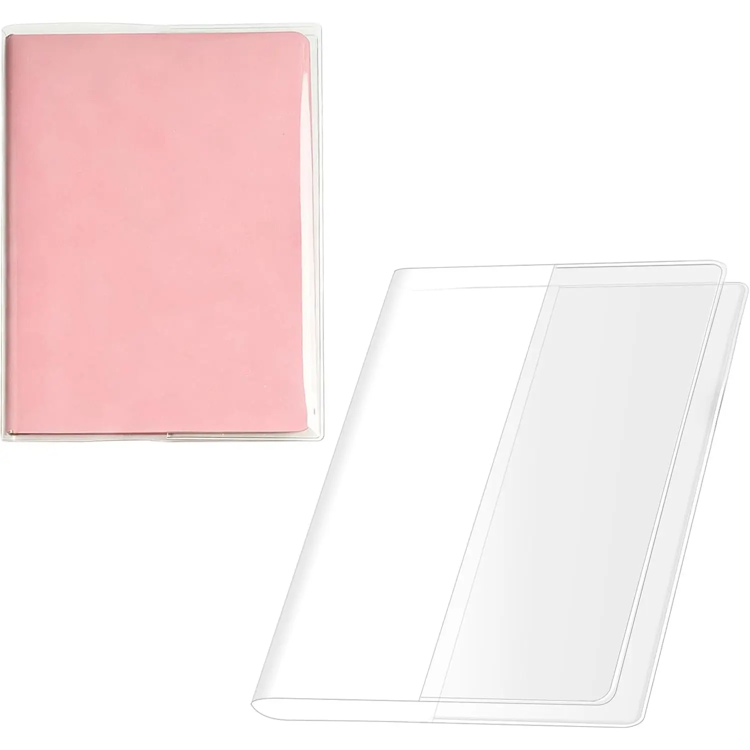 A6 Planner Cover Jelly PVC A6 Clear Cover Plastic Book Cover for Journal Weeks Planners and Books 9.13 x 6.06 Inch