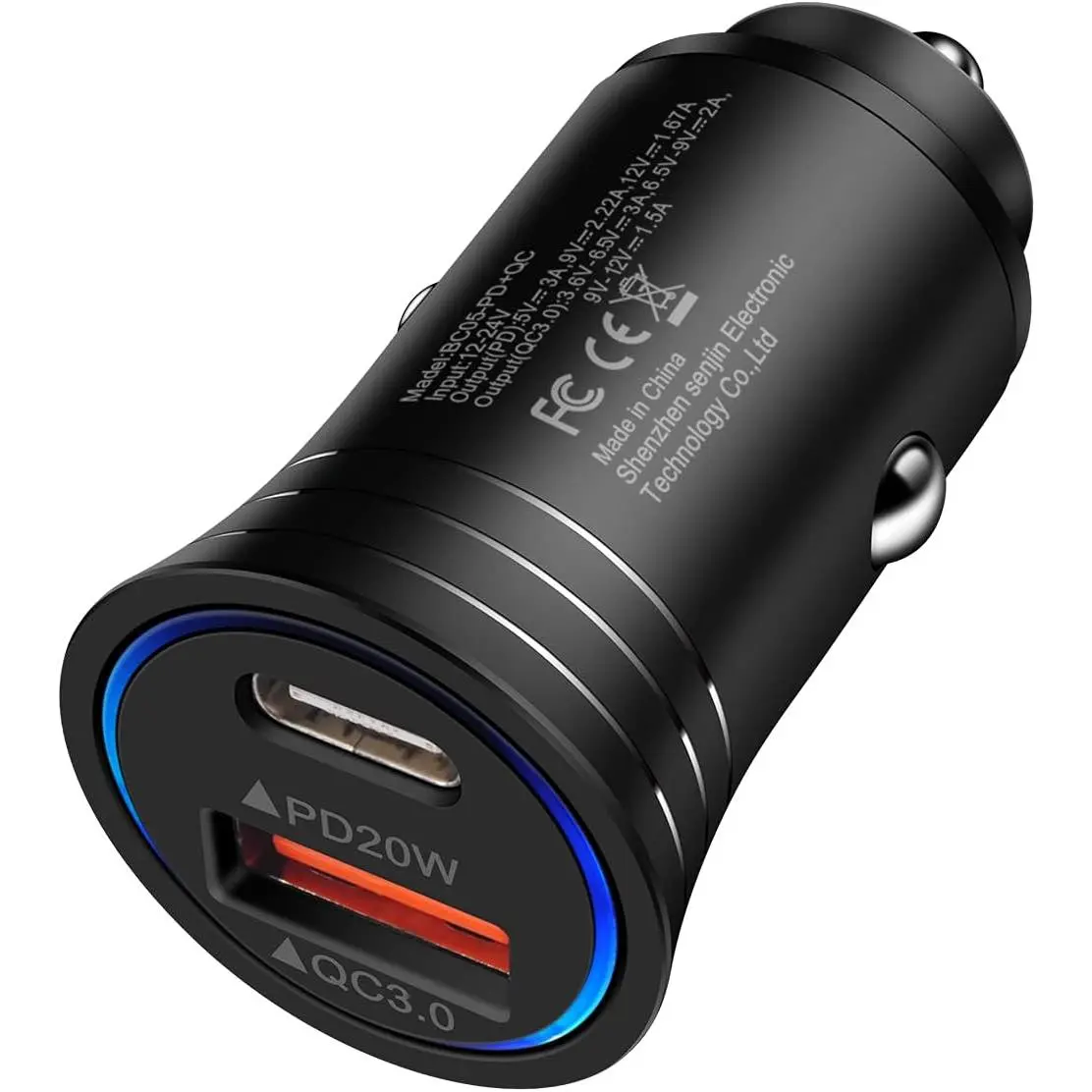 USB C Car Charger, 38W Fast Charge Car Charger Adapter PD&QC 3.0 Dual Port Cigarette Lighter USB Plug for iPhone 16e 16 15 14 13 12 11 Pro Max/Mini SE XR XS X 8,Samsung Galaxy S25 S24 S23 S22 S21 S20, Fastcharging, Ipad Pro 12.9-Inch 5Th/4Th/3Rd/2Nd/1St G