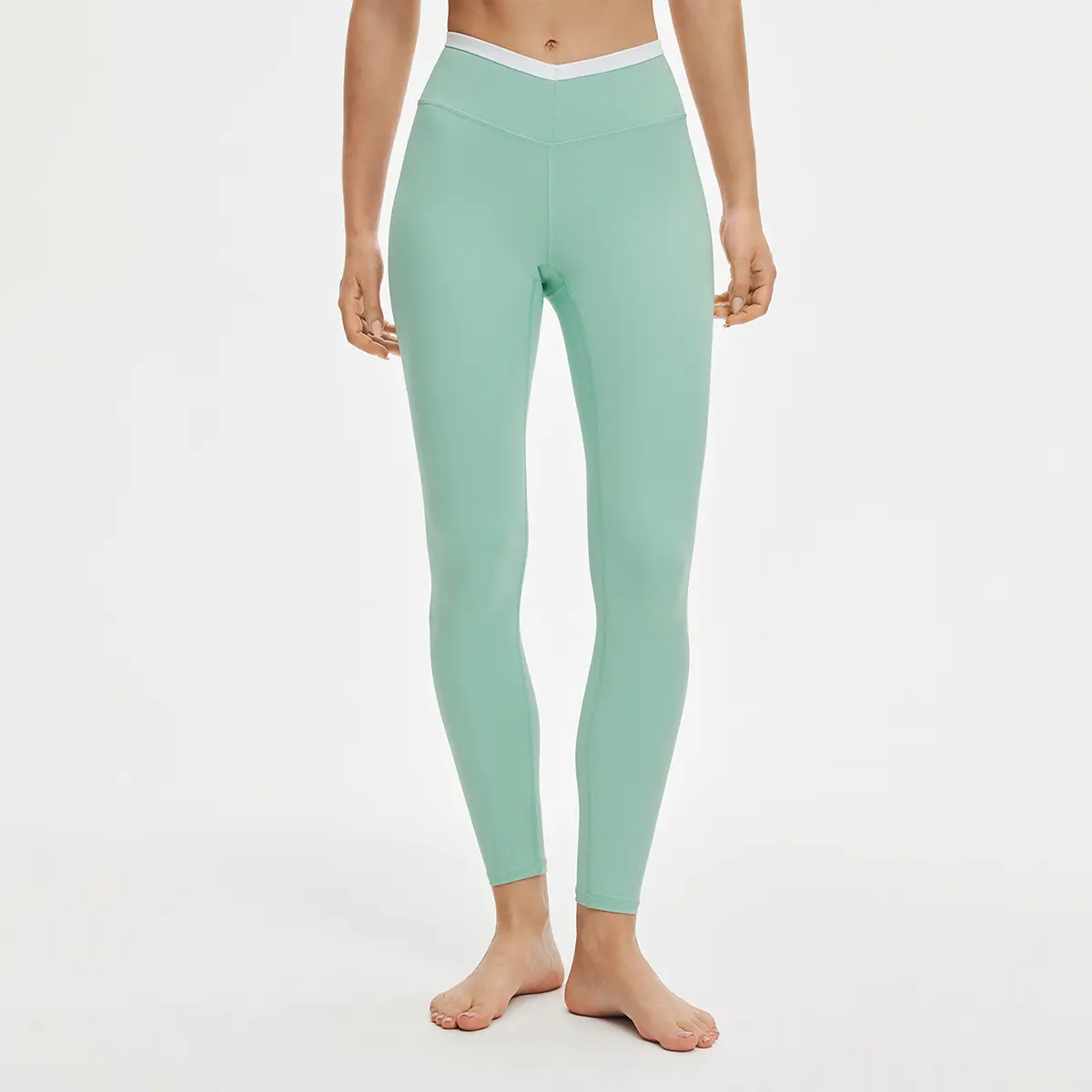 ATHLUNA LunaAiry High Waist V-Cut Yoga Legging 25'' - Sculpting Gym Pants with Side Contrast Trim, Fabric, Bottom, Soft, Cropped Top,back to school,back to school haul