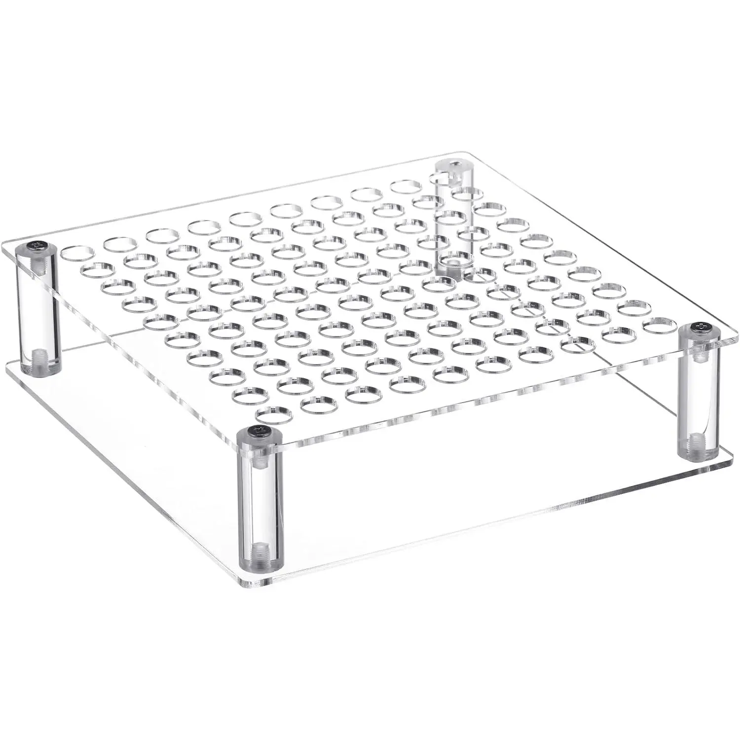 100 Holes  Pen Display Holder Clear Pen Desk Organizer Plastic Pencil Display Stand Rack for  Brushes Markers Makeup Brush  Office Storage