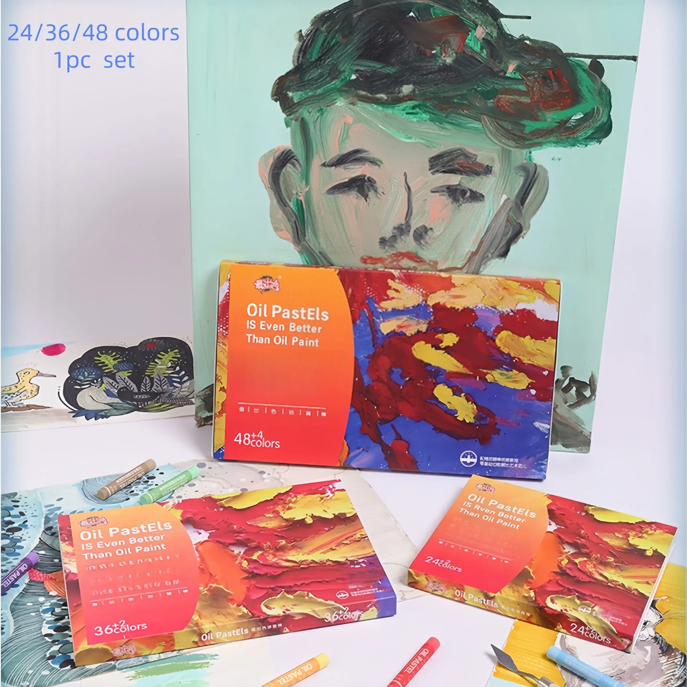 Artist Soft Oil Pastel Set, Premium Art Supplies, High-Quality Smooth Wax Pencils, Classic Color Combo, Safe Non-Toxic, Ideal for Artistic Creations, Art School Supplies
