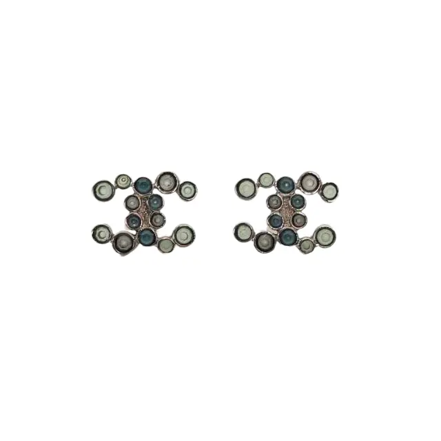 Pre-owned 【alea】CHANEL 18S Colored Diamond Earrings AlloyP245213662