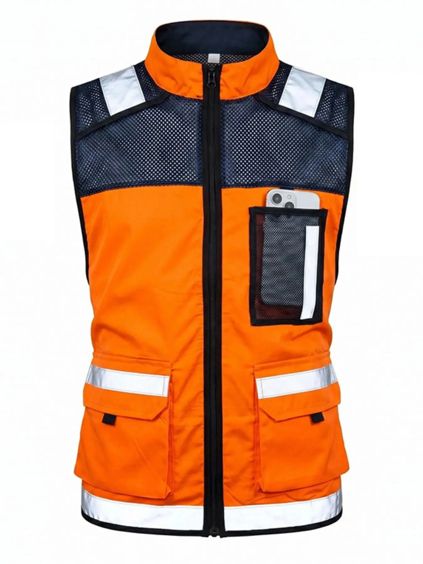Reflective Safety Vest for Leaders, Fluorescent Riding Jacket, Traffic Construction Worker Wear, Bright, Essential Gear
