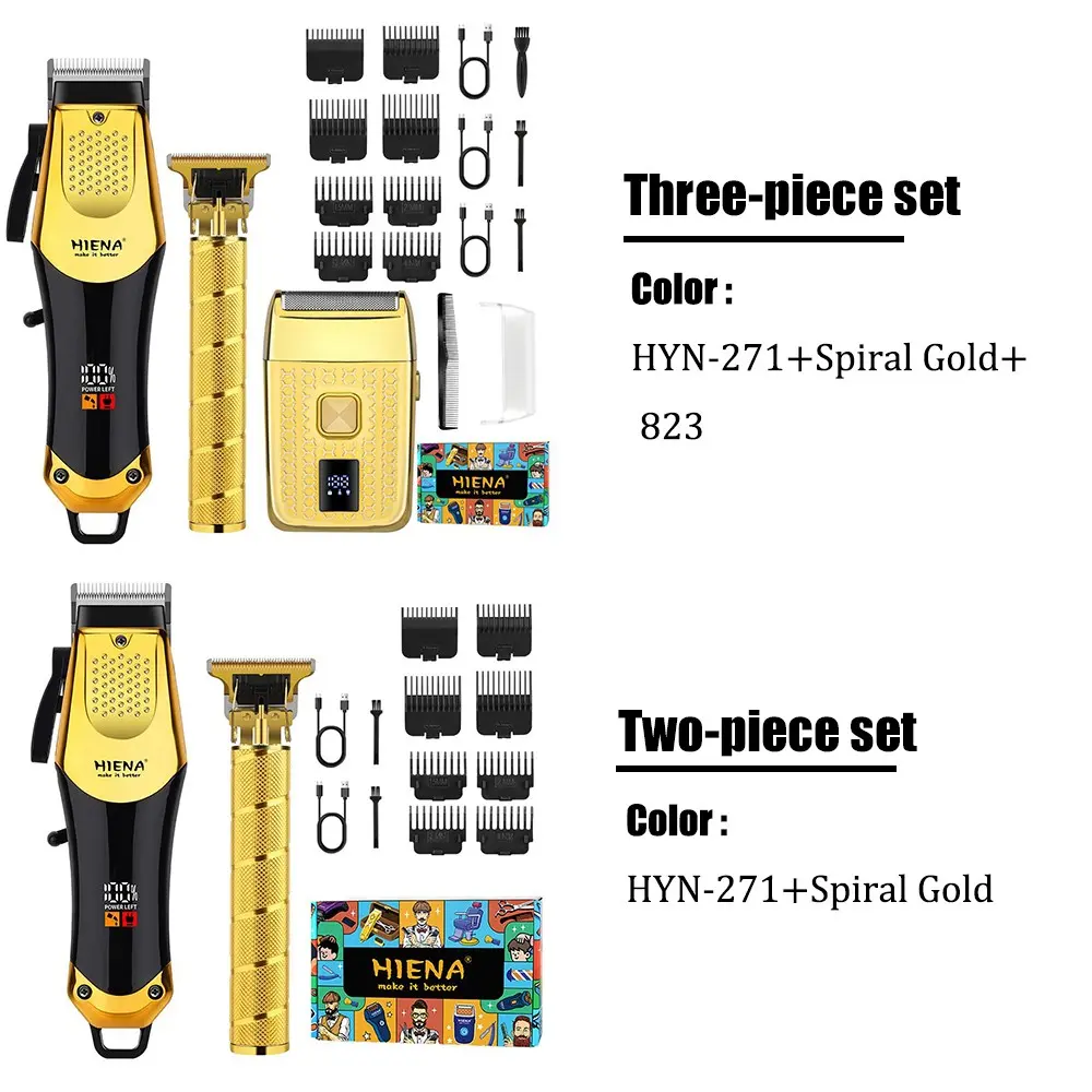 Men's electric shaving knife set, hair clipper set, professional three-piece set, high-end fashion fine trimming, Shaver Trimmer, Battery Powered Trimmer, perfect shaving experience, Trimmer and Shaver