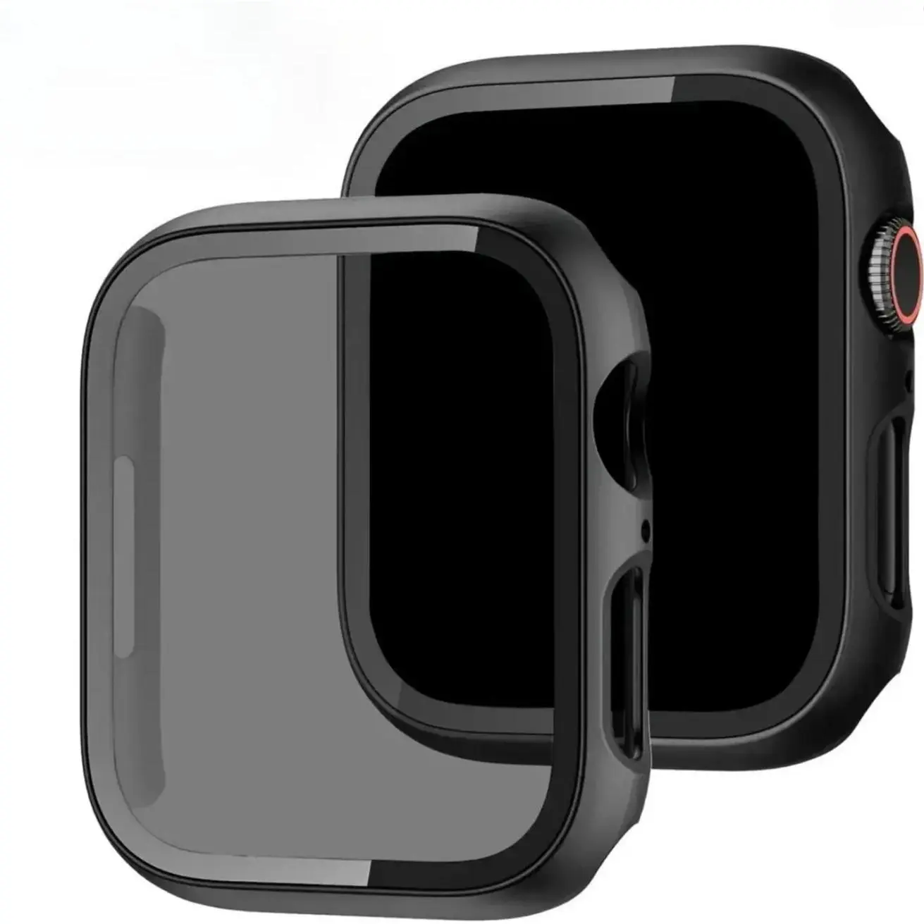 Privacy Screen Protective Case for  Watch - 2-in-1 Anti-Peeping Tempered Glass Cover, Ultra-Thin Screen Protector, Compatible with 38-49mm Series & Ultra