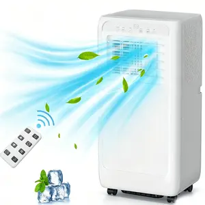 Portable Air Conditioner 8000 BTU for 350 Sq.Ft Small Rooms, 3-in-1 Quiet Cooling AC with Fan Dehumidifier, 24H Timer Remote LED Panel, Ideal for Bedroom Office Dorm