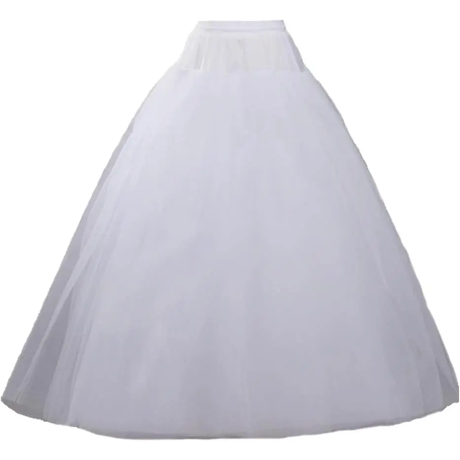 Women's A-line 3-Layer Belted Chiffon Smooth Hoopless Petticoat Crinoline Underskirt Slip - Casual & Ball Event Use, Compatible with Wedding Dresses, Prom Dresses (Great Gift Option), Buckle