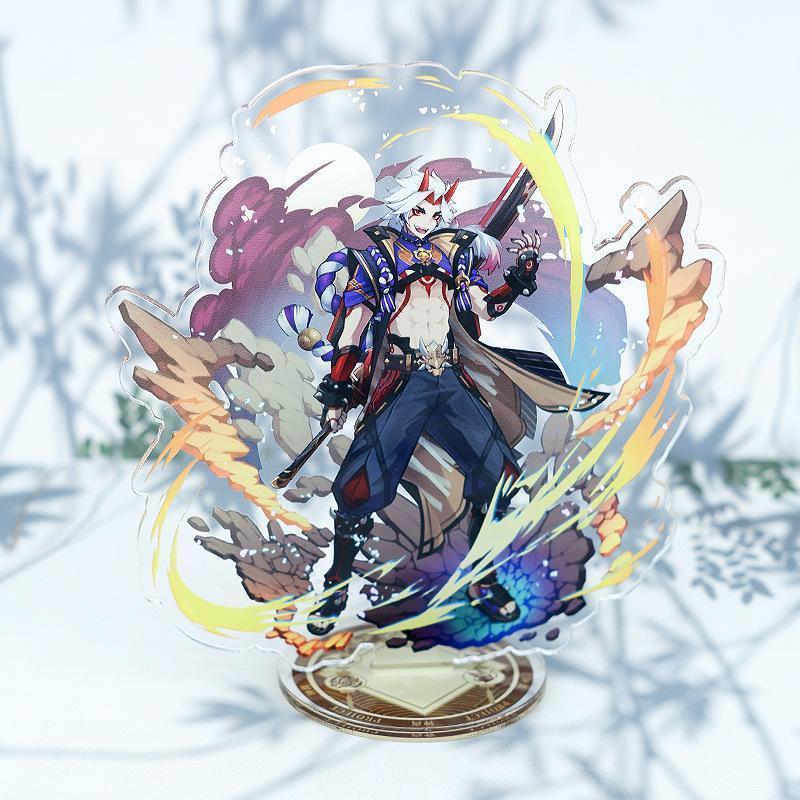 Game Impact New Stand Figure Acrylic Yelan Chevreuse Navia Xiao Cosplay Model Plate Desk Decor Fans Friend Gift