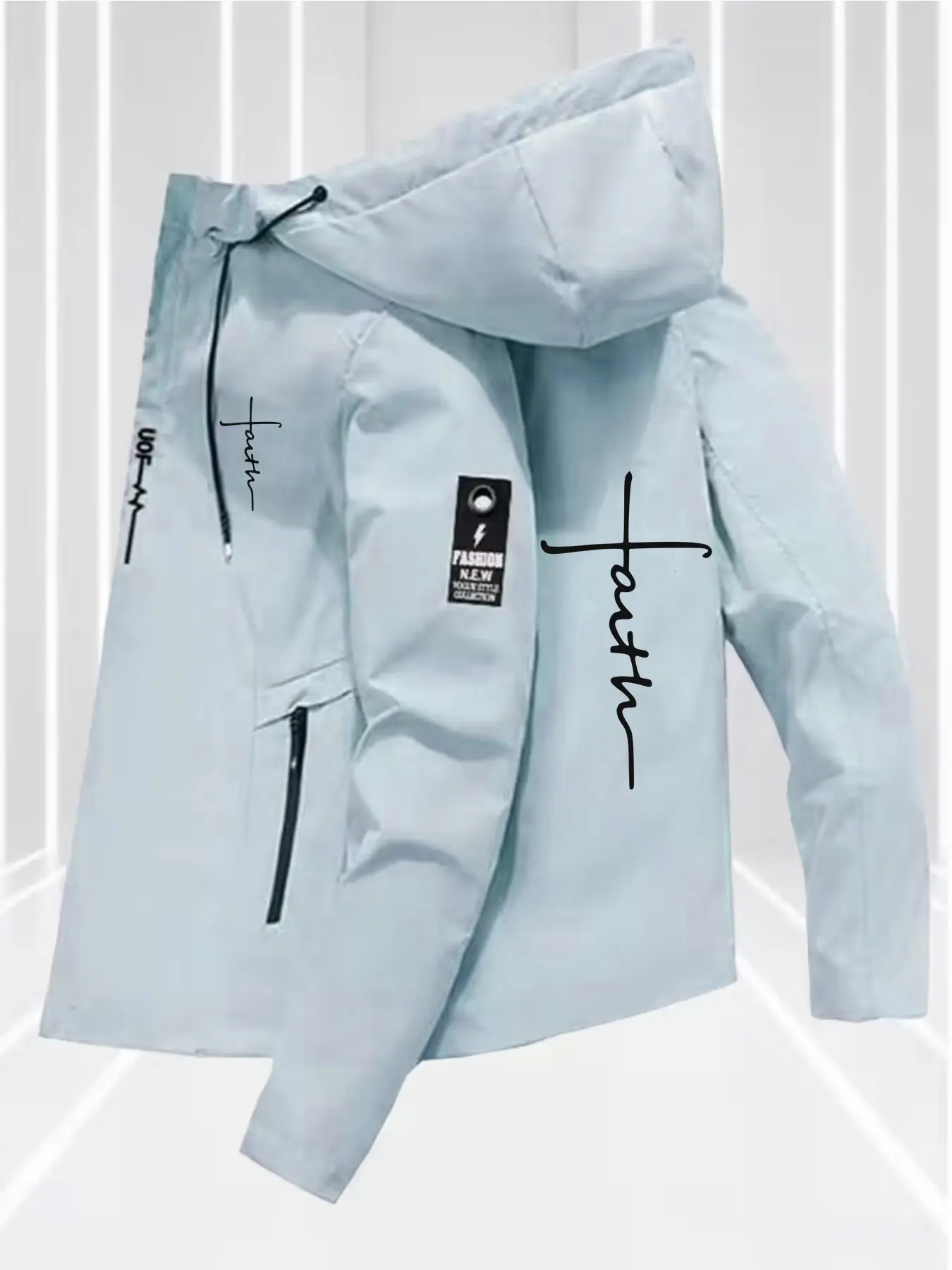 Men's Spring Fall Hooded Jacket, Lightweight Waterproof Windproof Coat, Casual Outdoor Sports, Hiking, Daily Wear, Outdoor Clothing