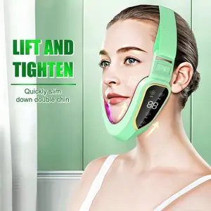 Double Chin Remover LED Facial Slimming Vibration Massager, Face Lifting Device, Heated Double Chin V-Face Massage, New Model V80