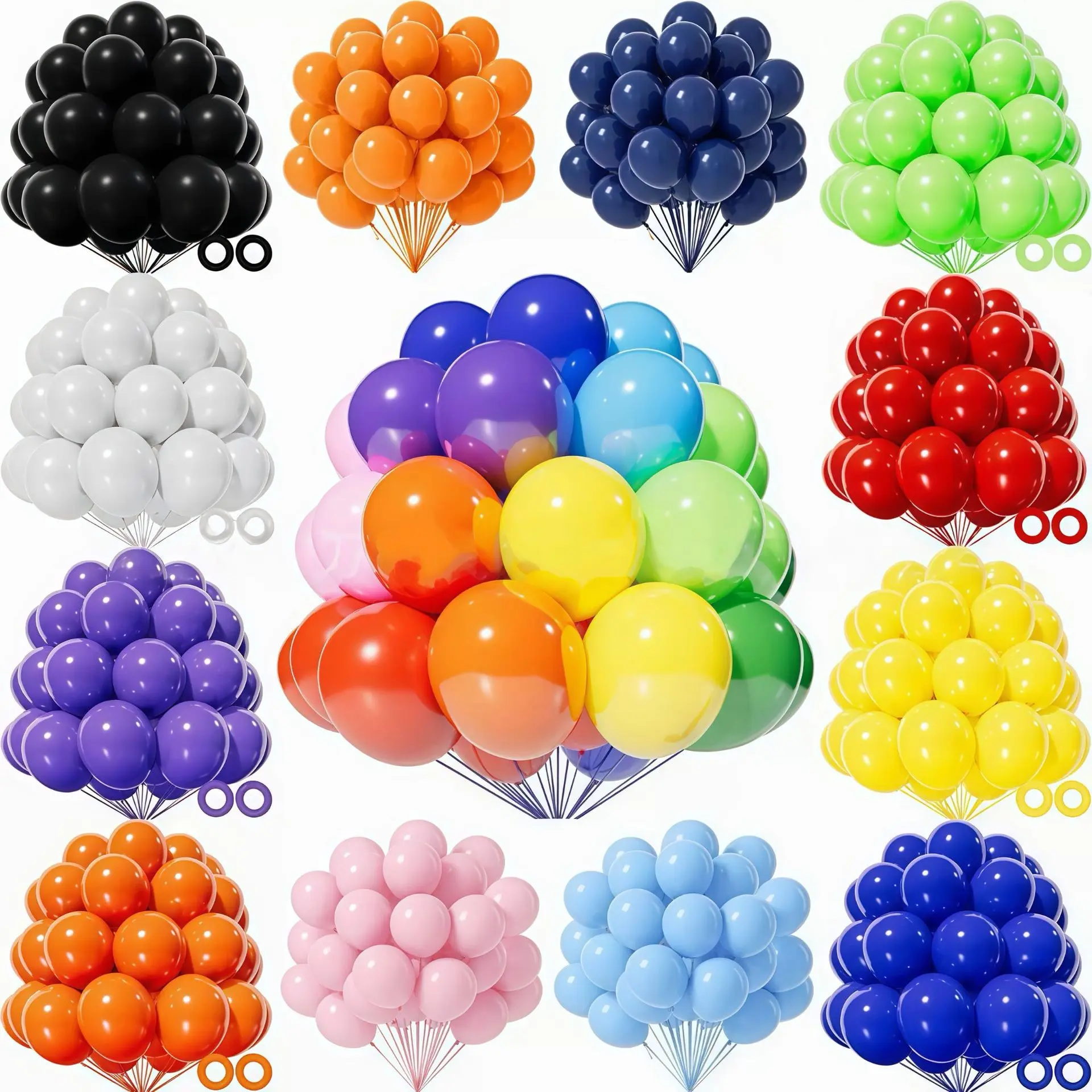 Latex Party Balloons, 100 Count, 12 Inch Round Helium Balloons, Birthday Sunflower Party Decorations, Perfect for Celebrations