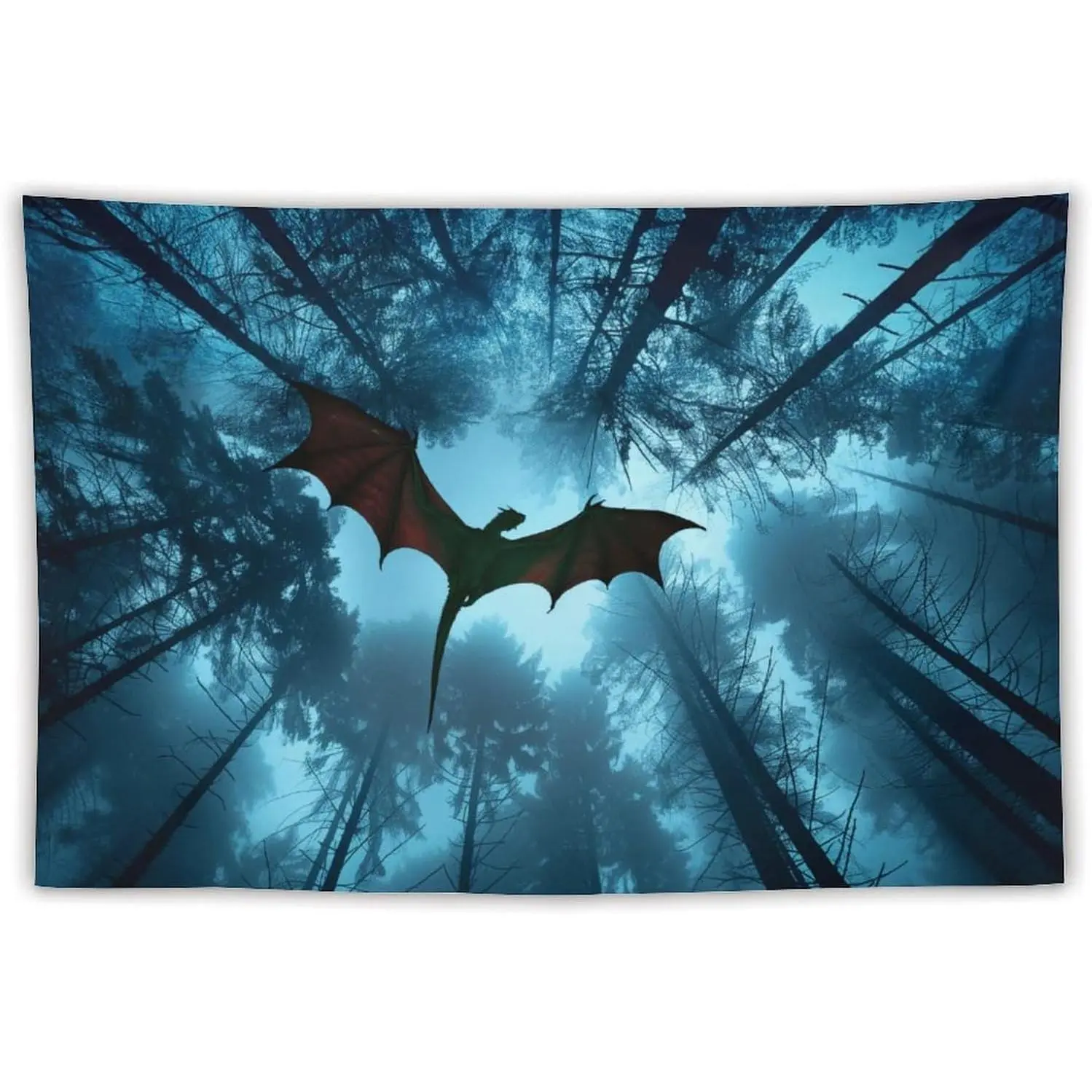 Dragon Ceiling Tapestries for Bedroom, Tree Fabric Wall Hangings for Living Room Dorm Party Home Office Nature Tapestry Forest Wall Hanging Decor