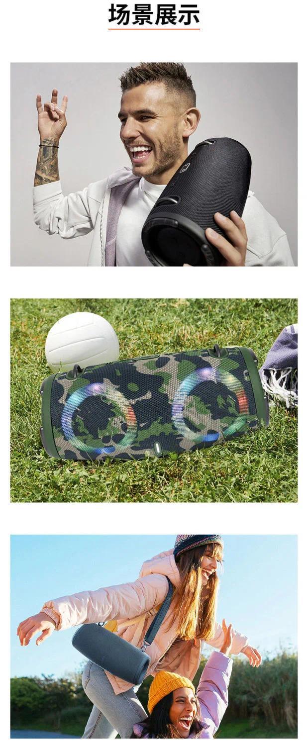 100W high power bluetooth speaker portable RGB colorful light waterproof wireless subwoofer 360 stereo surround TWS FM boombox