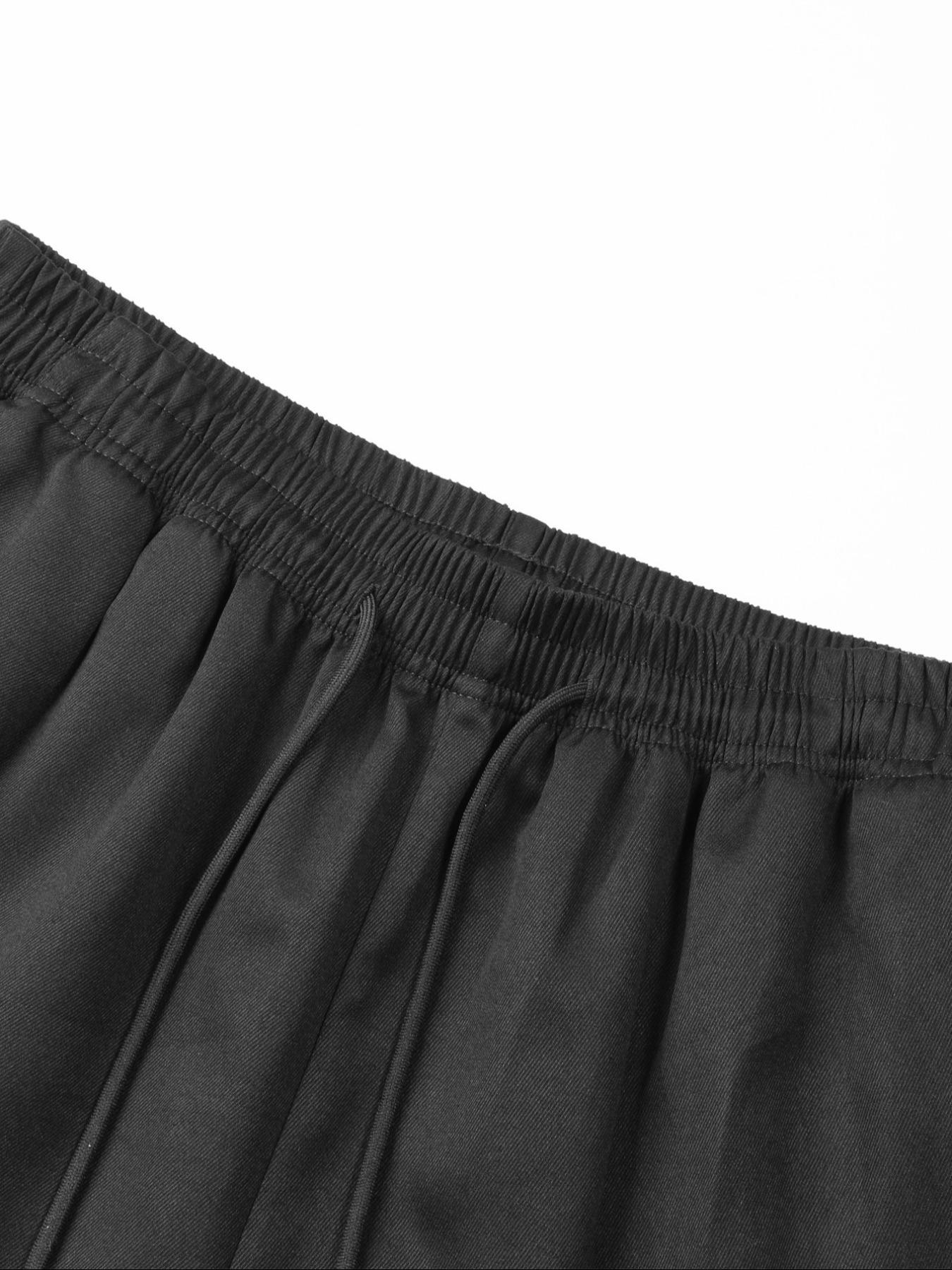 Men's Solid Color Straight Leg Pants, Loose Casual Comfy Trousers for Daily Wear, Woven Bottoms for All Seasons