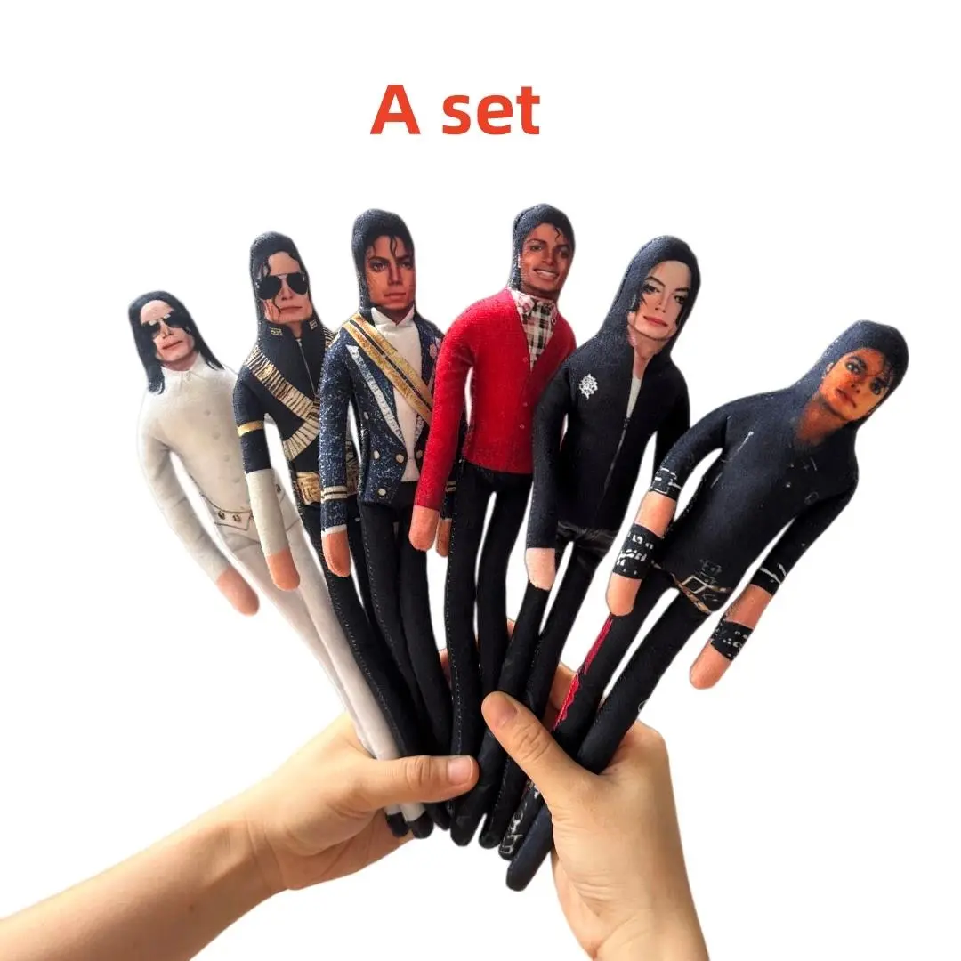 New Michael Jackson Bendable Plush Doll Built-in Iron Wire Frame Poseable Abstract Rat Jerky Figurine Fan Support Toy Decor Gift