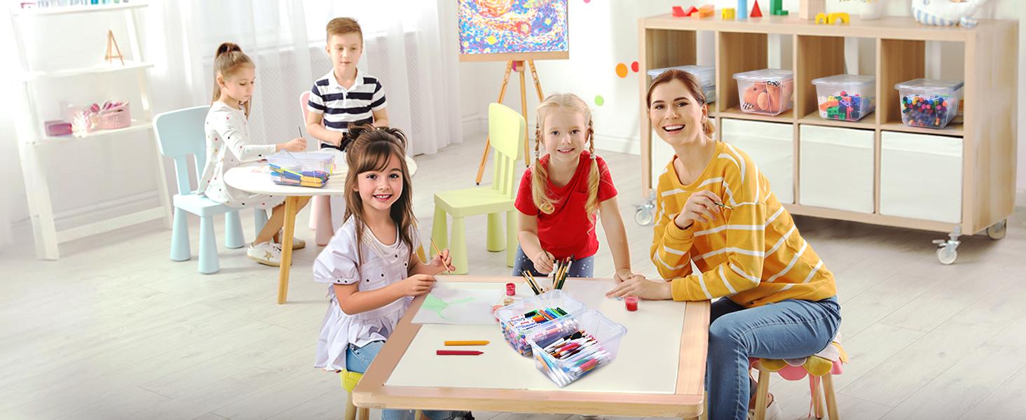 GAMENOTE Clear Plastic Storage Bins with Lids,Stackable Containers for Classroom,Toy Storage Organizer, 5 Qt 12 Pack Small Tubs,Tote Box for Kids Playroom,Sorting(12×7.2×5.1 in) GAMENOTE Clear Plastic Storage Bins with Lids,Stackable Containers for Classroom,Toy Storage Organizer, 5 Qt 12 Pack Small Tubs,Tote Box for Kids Playroom,Sorting(12×7.2×5.1 in)