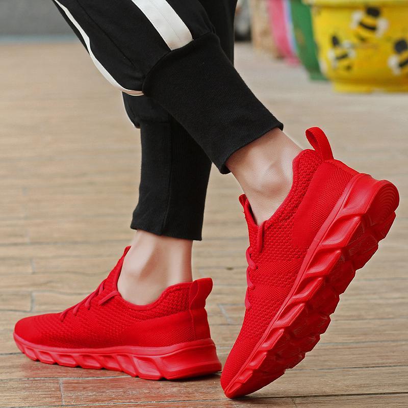 Casual Running Sport Shoes For Men's Outdoor Mesh Light Weight Breathable Athletic Fashion Sneakers Non Slip Walking Gym Shoes SpringStatements