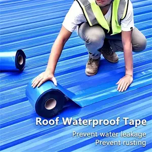Roof Waterproof Membrane, Self-Adhesive Plastic Leak Proof Coating, Metal Roof Protection, Flexible Material for Rvs, Trailers, Boats