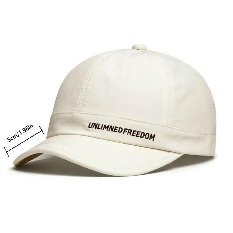 Retro quick-dry short-brim sun hat, summer outdoor lightweight baseball cap, sun-protection duckbill cap