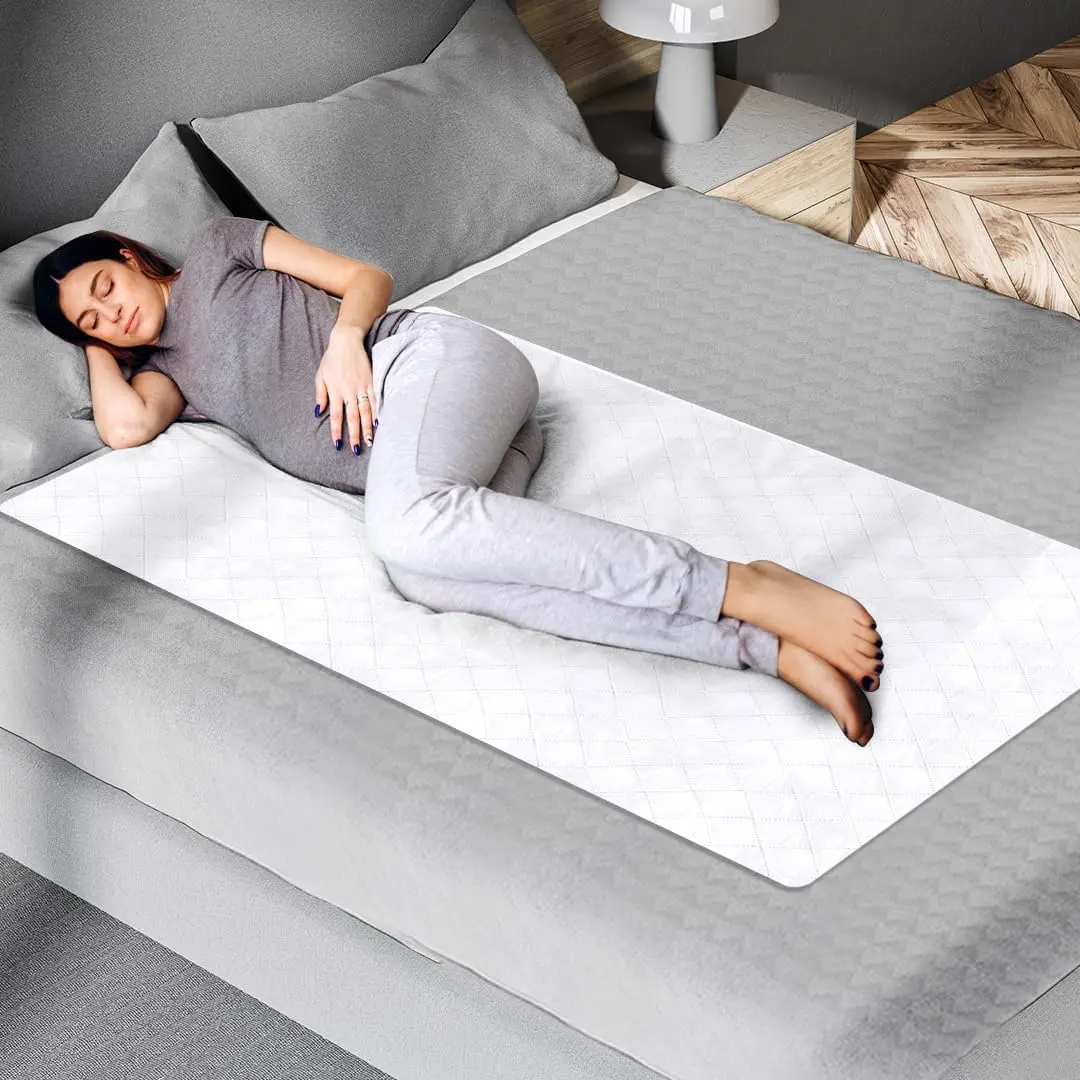 Bed Pads Washable Waterproof - 34"x52" (2 Pack) Incontinence Bed Pads for Adults, Mattress pad to Protect Bed from Stains, Large Bed wetting Pads for Home & Hospital Use (500 Washes)