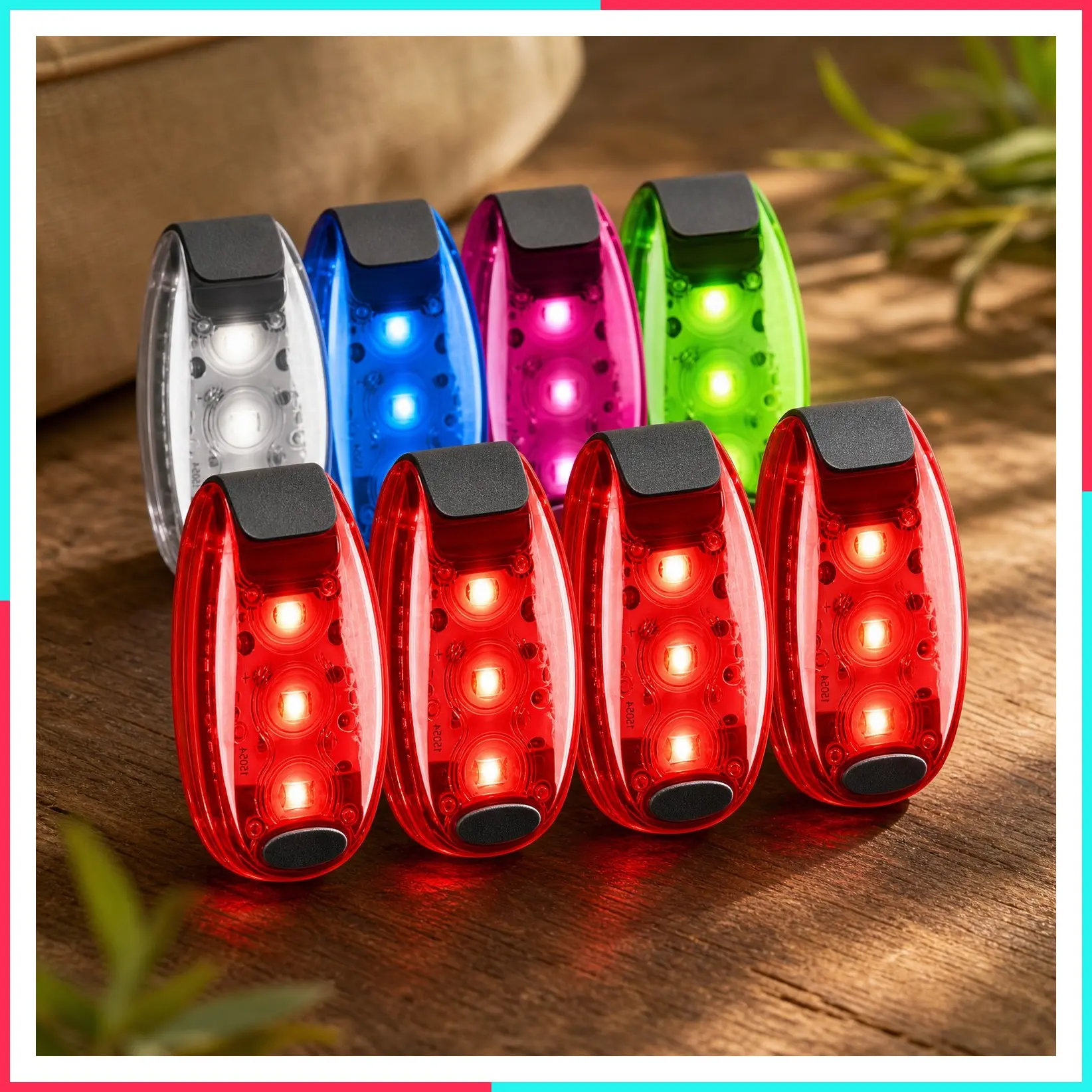 4 Pack LED Safety Strobe Lights, Clip-On High Visibility Flashing Light for Walking, Running, Night Visibility