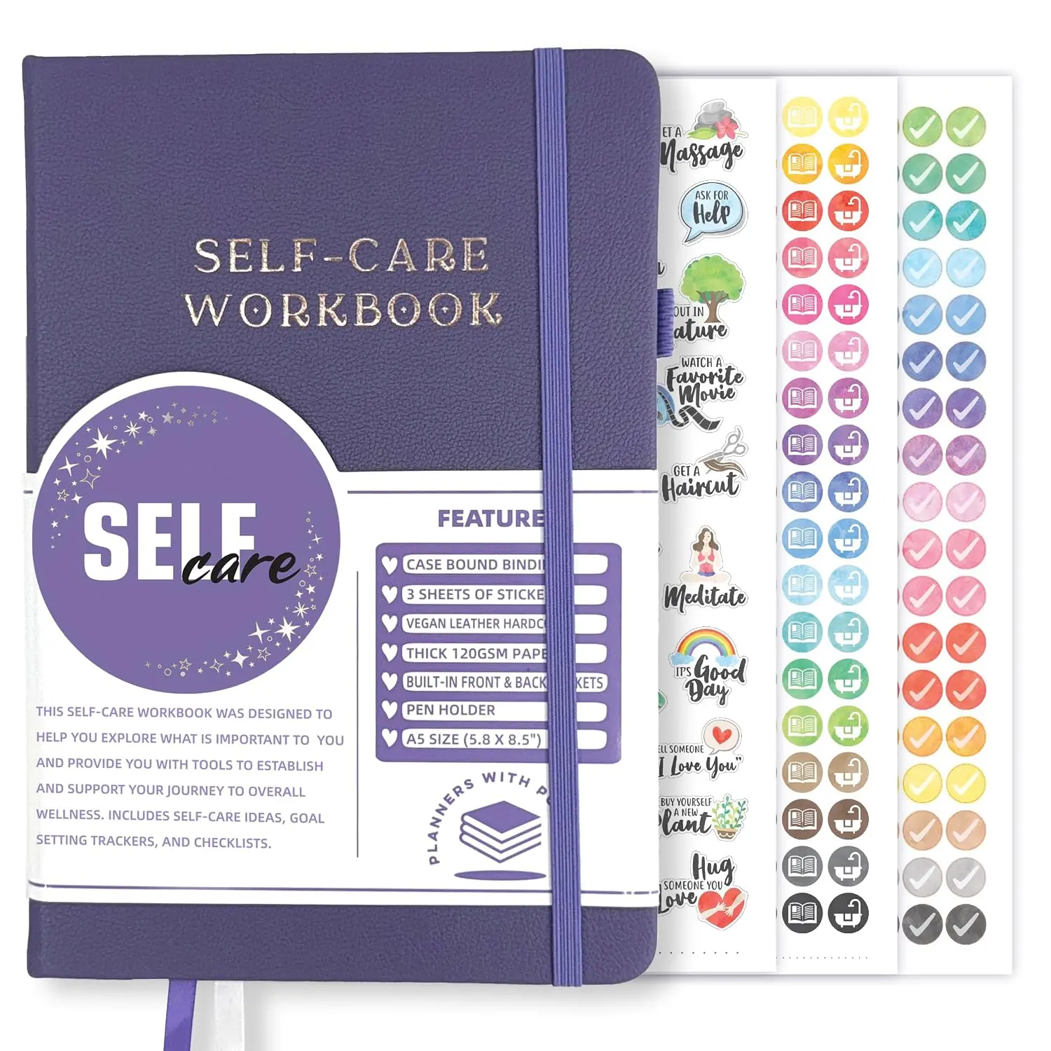 Planners with Purpose Self-Care Planner - Daily  Journal with Guided Prompts, Gratitude, and Reflection - Mental  Journal for Mindfulness, Positivity & Goal Setting Notebook for Women & Men A5 ()