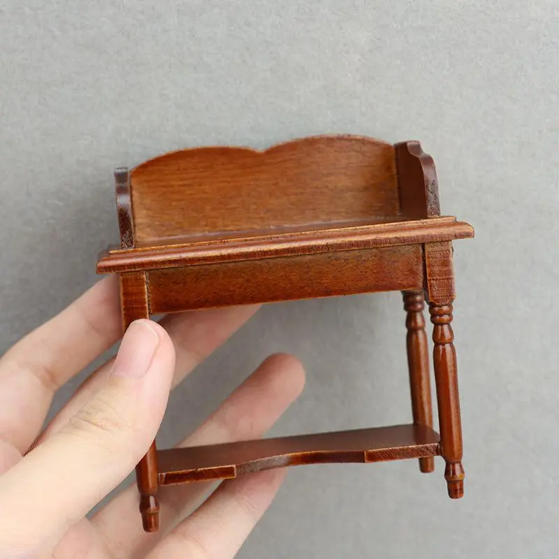 1:12 Scale Lifelike Design Miniature Dollhouse Dressing Table Desk - 8.6cm/3.39in Excellent Workmanship House Decoration, Classic Novelty Stress Relief Toy