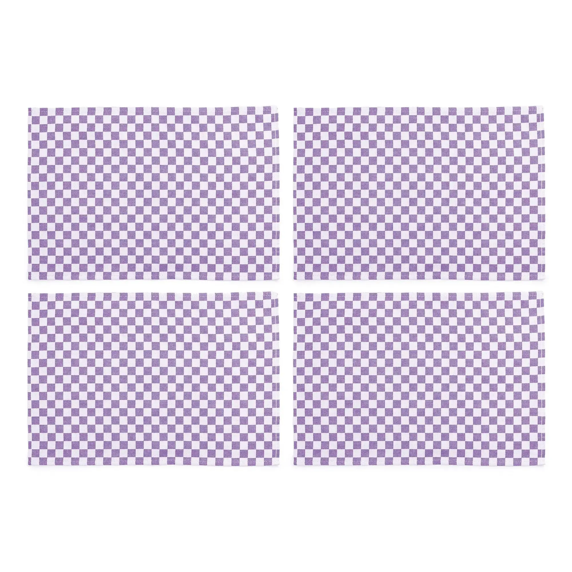Set of 4 Check Placemats