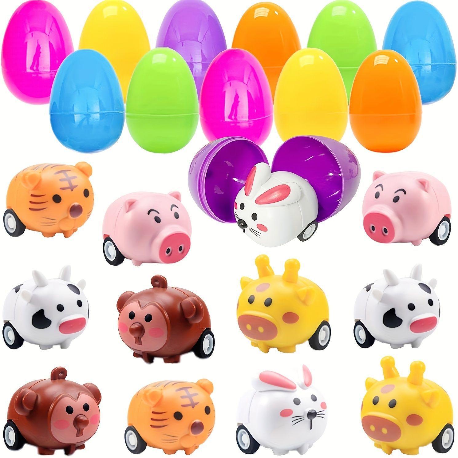 New Easter egg toys, printed patterned plastic capsule toys, DIY bunny gashapon, Easter gifts.