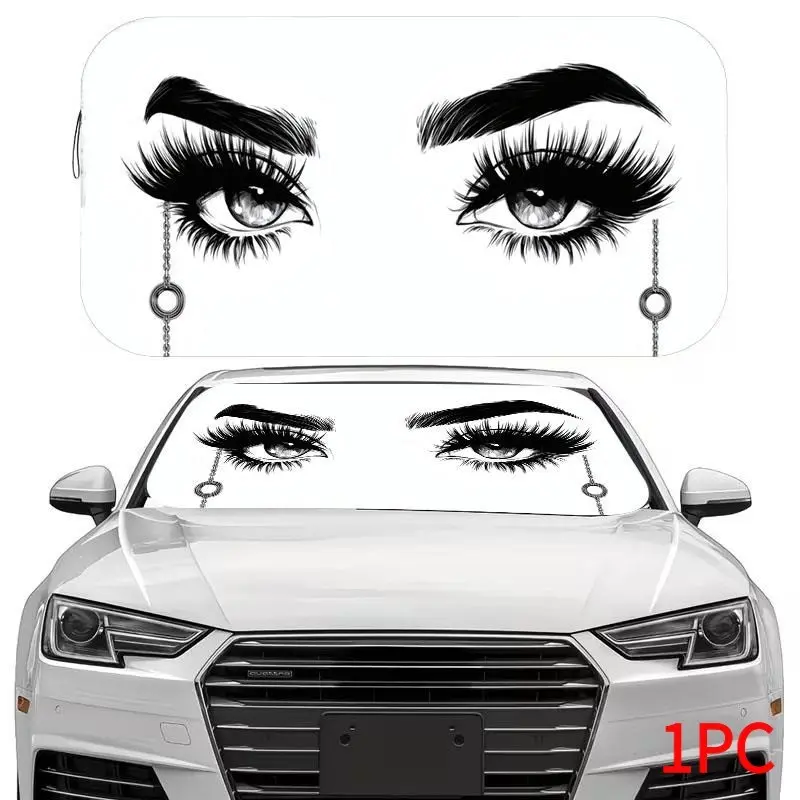 Car Sun Visor, UV Protection Windshield Shade, Foldable, Keeps Car Cool, Enhances UV Reflection, Fun Car Accessory, Fits Sedan, Suv, Off-Road Vehicles, Sunshade For Car Windshield, Car Sunshades For Windshield
