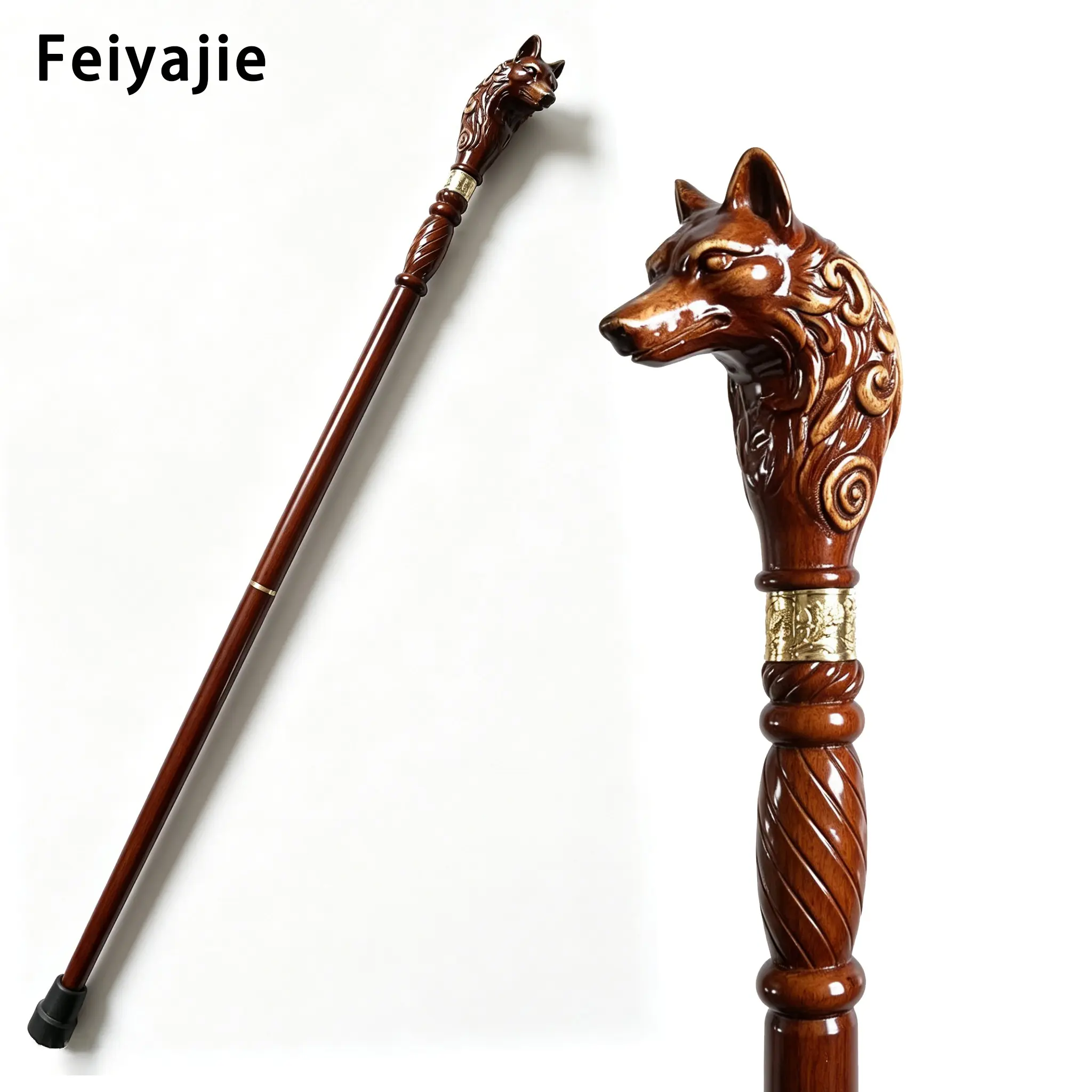 Vintage Carved Decorative Cane, Wooden Fashion Walking Stick, Unisex Vampire Cosplay Prop, Party Costume Accessory, Hiking Staff
