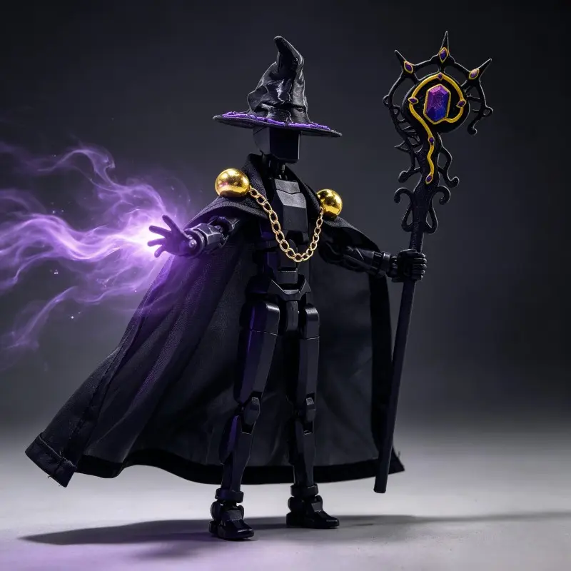 Dummy13 Action Figure Set, Dark Wizard & Demon Warrior Series, Themed Figure, Articulating Figures, Multi-Jointed 3D Printed Model, Customizable Pose, Halloween Gift