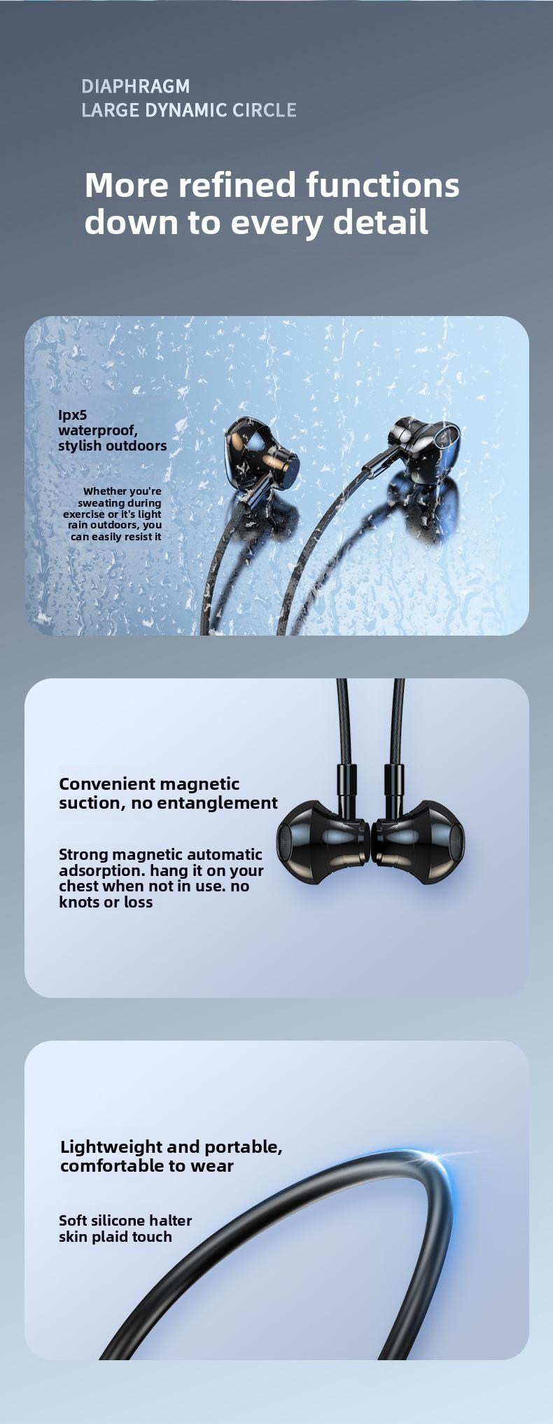 Wireless Neckband Bluetooth Headset for Singing Live Streaming with Real-Time Monitoring & Voice Changer, Long Battery Life & Display, Perfect for Karaoke/Gaming/Travel (No Brand) Portable Speaker Lights