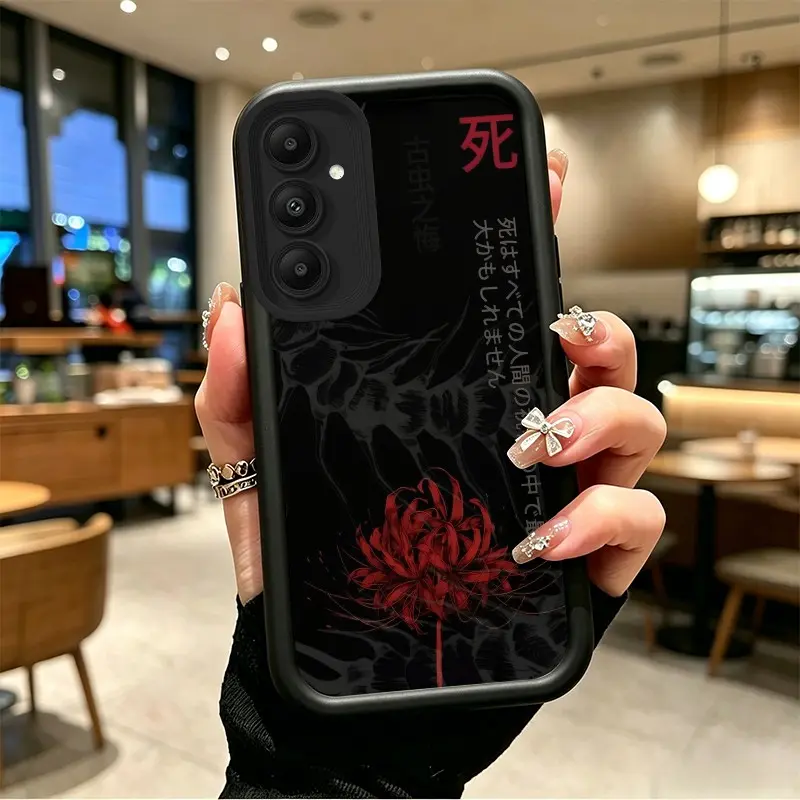 Phone case for Samsung GALAXY S24 S24FE S24PLUS S25 S25PLUS S26 S26PLUS Red Spider Lily & Dark Gothic Motif Celestial Eye Layered Phone Case soft silicone Gift Shockproof Enhanced Peotection boboiptyjtNRDS, Accessories, Smartphone