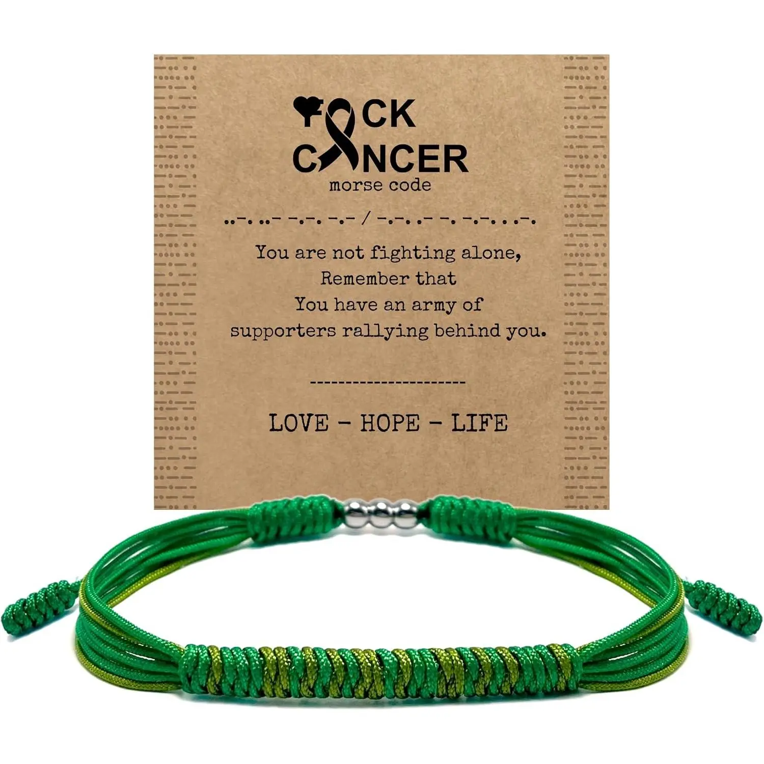 Morse Code Bracelet For A Cause, Awareness Puzzle Ribbon Protection Inspirational   Ribbon Wristband Surfer String Bracelet for Men, Women
