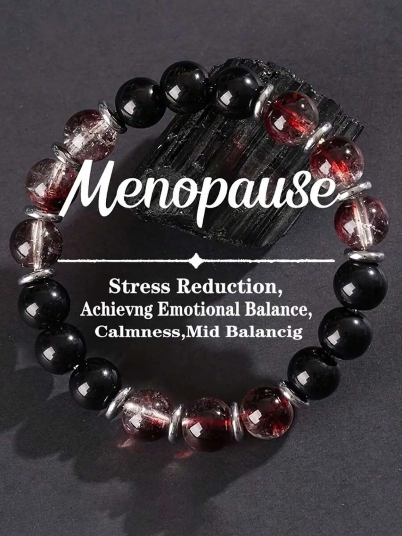 Women's Menopause1pc Women's Menopause Support Bracelet - Helps Relieve Irritability, Promote Relaxation, Balance Hormones, Designed With Hea Relief Bracelet, Calms Anxiety, Promotes Relaxation, Balances Hormones, Healing Crystal Beads, Daily Wear Jewelry