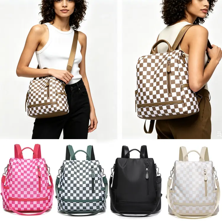 New anti-theft backpack 2026 for women, summer shoulder bag with large capacity and water-resistant design.