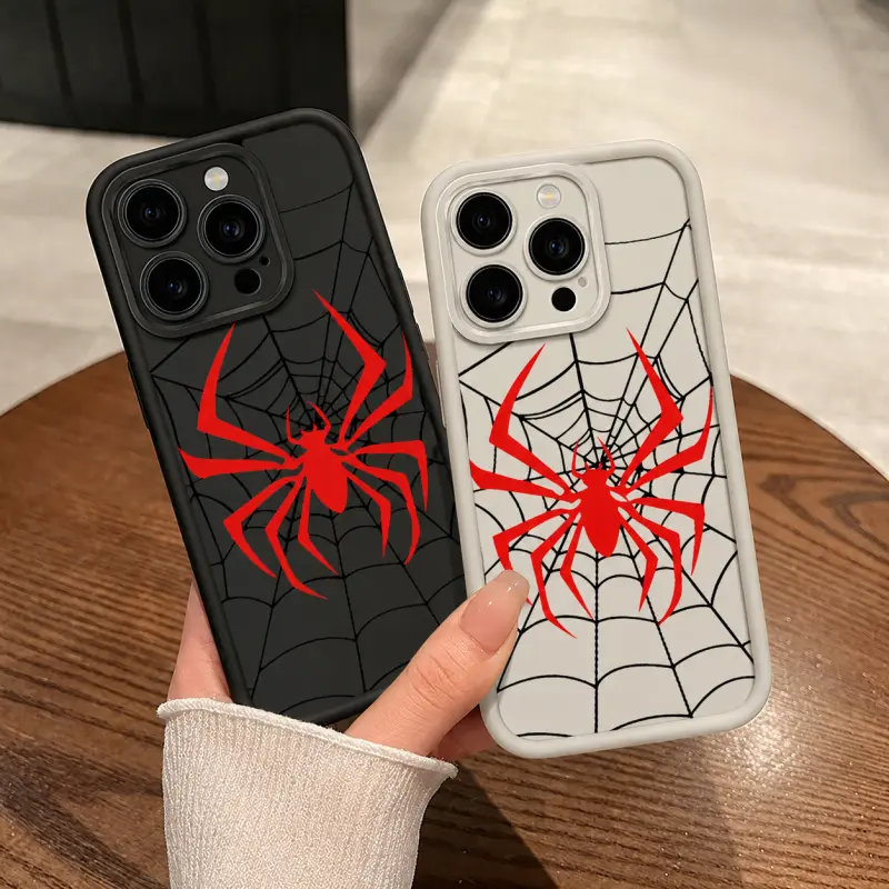 Phone Case: Suitable for iPhone X/11/12/13/14/15/16/17 Pro Max Red Spider Soft Case Anti Drop, Anti Slip, Anti Scratch Phone Case, Comprehensive Protection, Trendy Gift