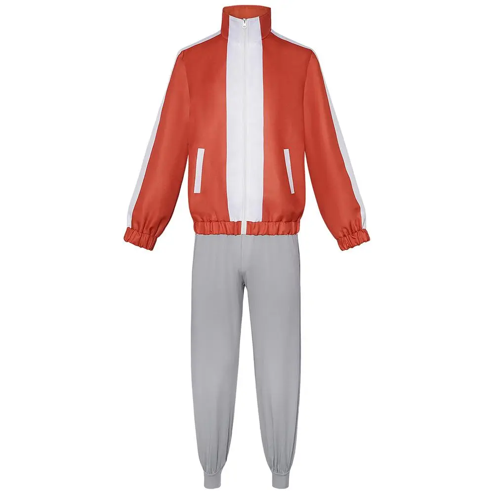 Anime Dandadan Jin Enjoji Men's Cosplay Costume 2-Piece Polyester Hoodie+Pants Set, Casual Sports Outfit for School (Toys & Hobbies DIY Specialty Supplies)