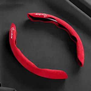 Suede Universal 38CM Car Steering Wheel Cover Booster Non-slip Cover Steering Wheel Protector For Dodge SRT Journey Charger Challenger Caliber Nitro Durango Avenger Dart Accessories