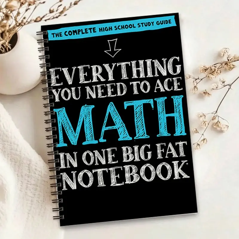 1pc Everything You Need to Ace Math One Big Fat Subject Notebook, the Complete High School Math Study Guide Handbook, Comprehensive Math Knowledge Organizer for High School Students