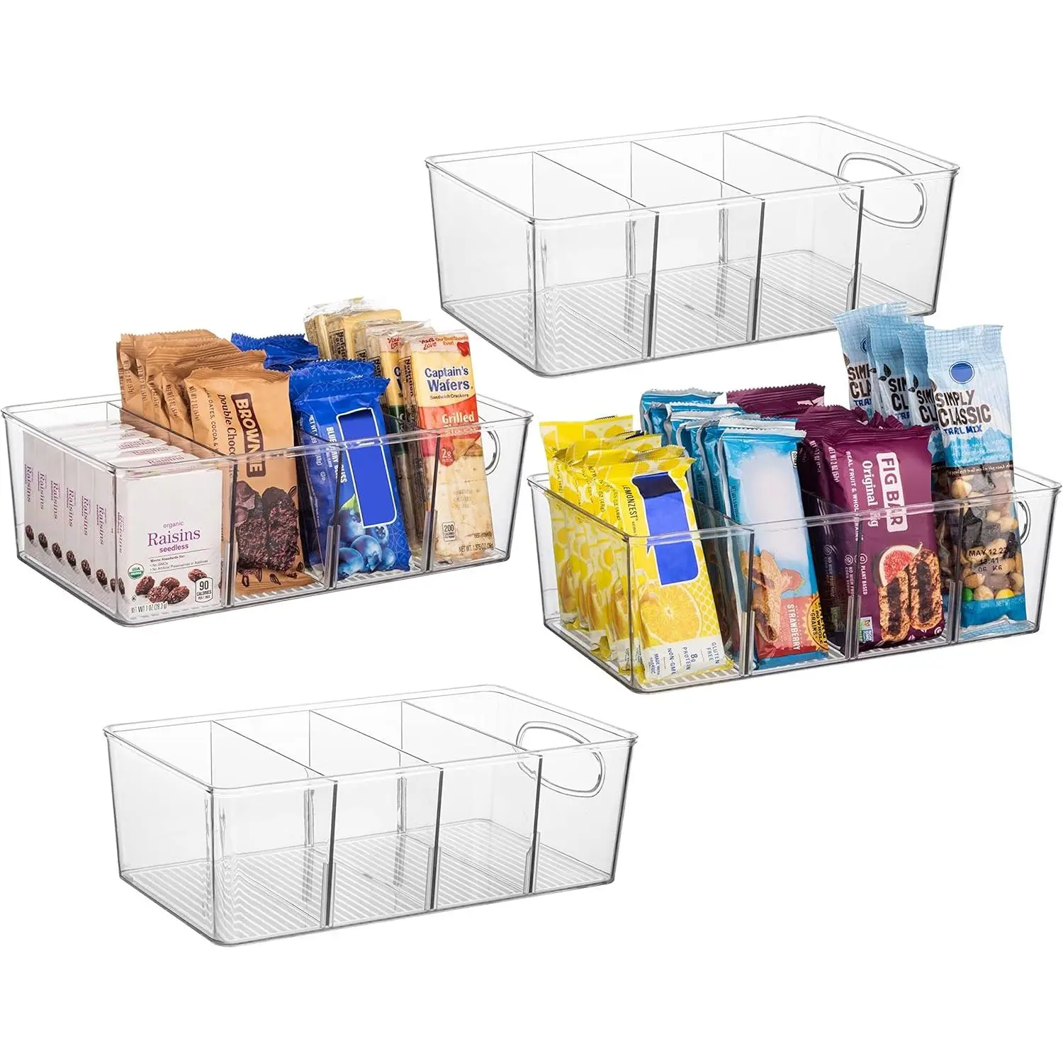 Pantry Organizers and Storage, Cabinet & Kitchen Organizer and Storage - Fridge Organizer, Drawer Organizer and Snack Organizer - Refrigerator and Cupboard Shelf Organizer
