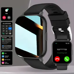 New Touchscreen Smartwatch Wearable Unisex, Valentine's Gift, Wireless Bluetooth Calls/sms, Multiple Sports Modes, Remote Camera Control, Fitness Tracker, USB Charging, Android, Silicone Band