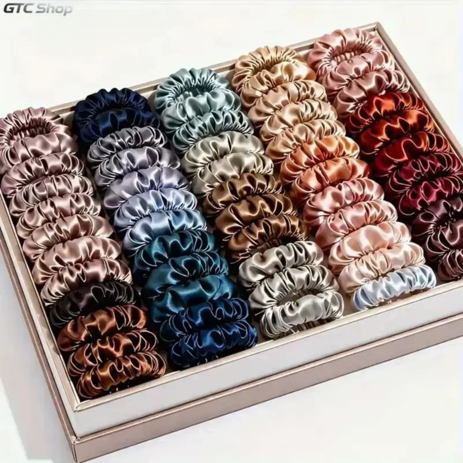 19PCS Satin Scrunchies Set, Multi-Color Silky Hair Ties for All Genders, Elegant Hair Accessories for Ponytails, Messy Buns & Daily Styling