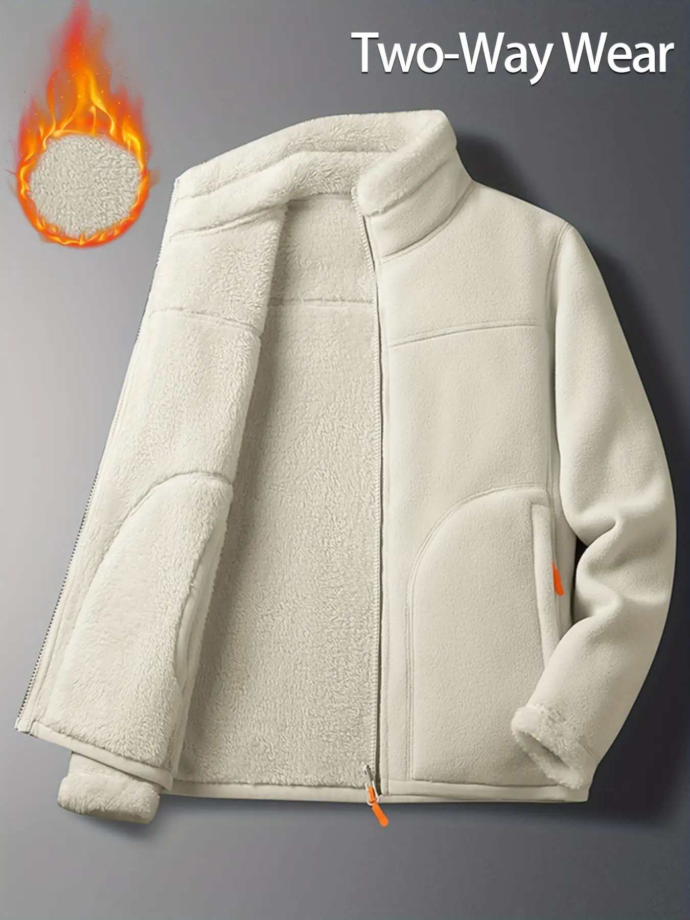 Women's Sport Jacket, Warm Winter Coat, Stand Collar Fleece Jacket, Casual Daily Wear, Fashion Classic Fit, Thick Lined, Cozy Outerwear