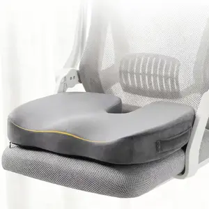 Memory Foam Tailbone Seat Cushion, Breathable Anti-Slip Bottom, Suitable for Office Chair, Gaming Chair, Car Seat, Wheelchair, All Seasons Use, Padded Seat Cushion