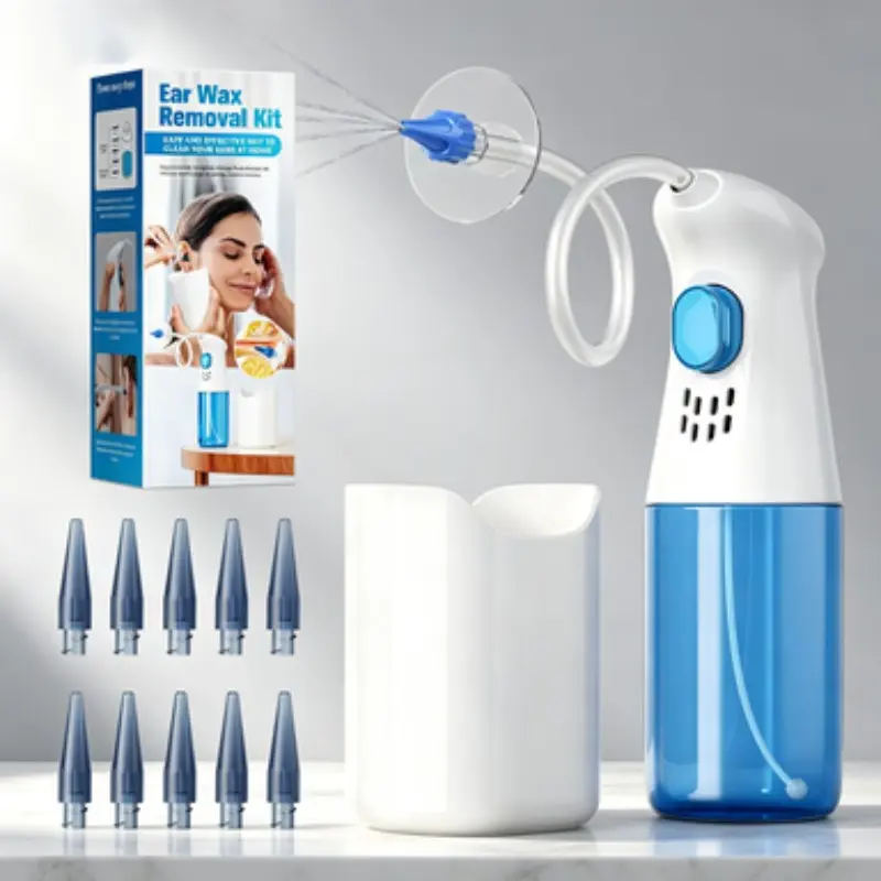 Portable Electric Ear Wax Removal Kit, 5 Water Flow Modes, Gentle Ear Cleaning System, Splash-Proof Tip, Reusable Home Use, for All Ages, Earwax Remover, Ear Cleaning Tools, Ear Cleaners