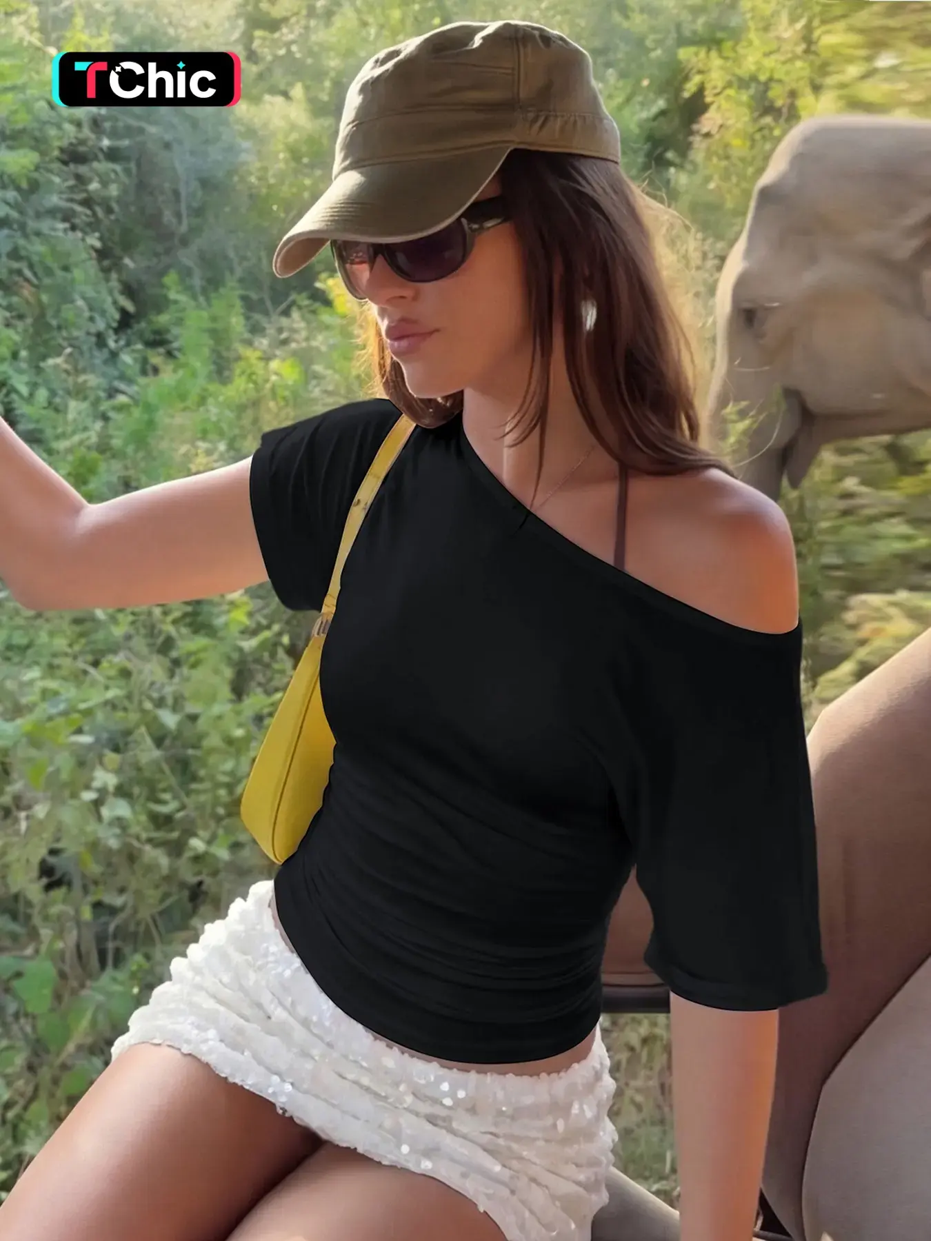 Women's Basic Plain One Shoulder Tie-back Short Sleeve T-shirt Top, Sexy Strapless Backless Solid Color Ruched Lace-up Slim Fit Tees Blouse Top, Party Club Date Holiday Daily Casual Elegant Y2K Shirt Crop Tops For Ladies All Seasons Summer Fashion Clothes