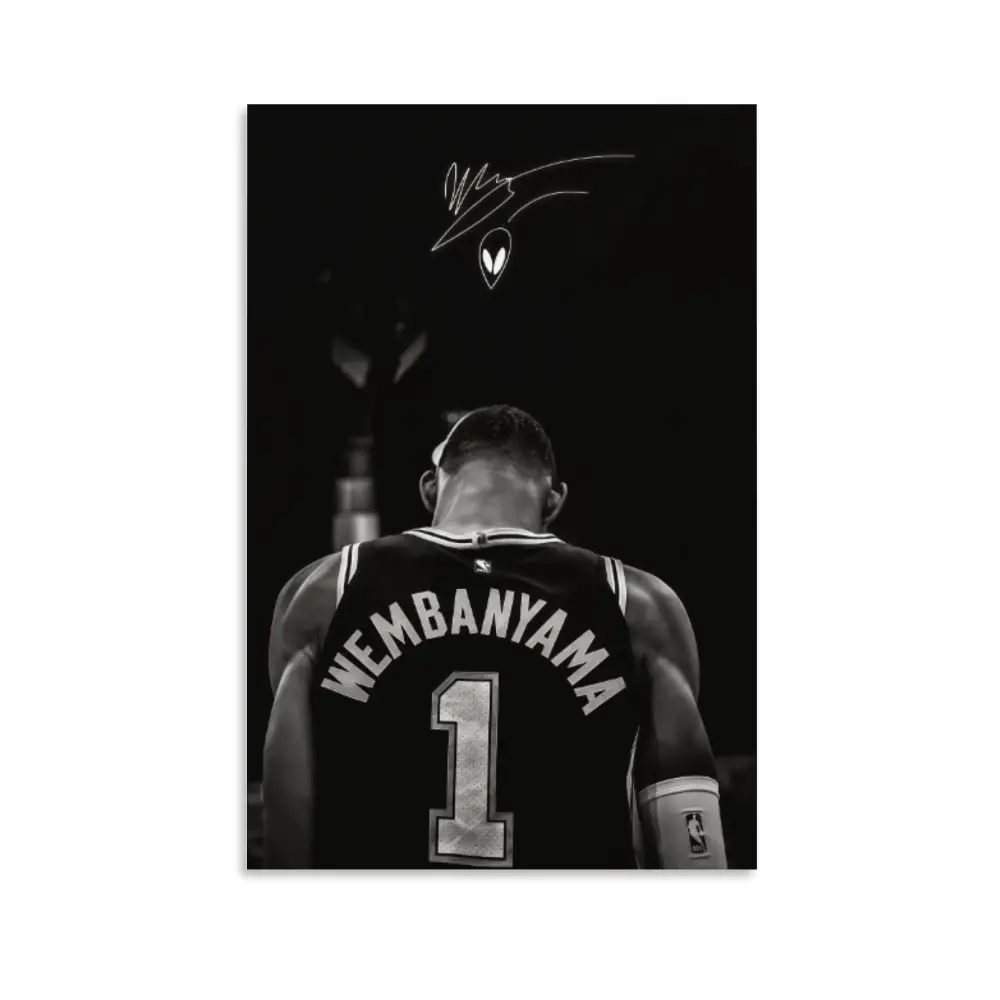 Poster, Minimal Basketball Wall Art, Alien Inspired Sports Decor, Black Aesthetic Bedroom Poster, Gift for Real Fans victorian gothic wall art print perfect decorative religious scripture living room hypebeast rustic cabin football fashion luxury hallway