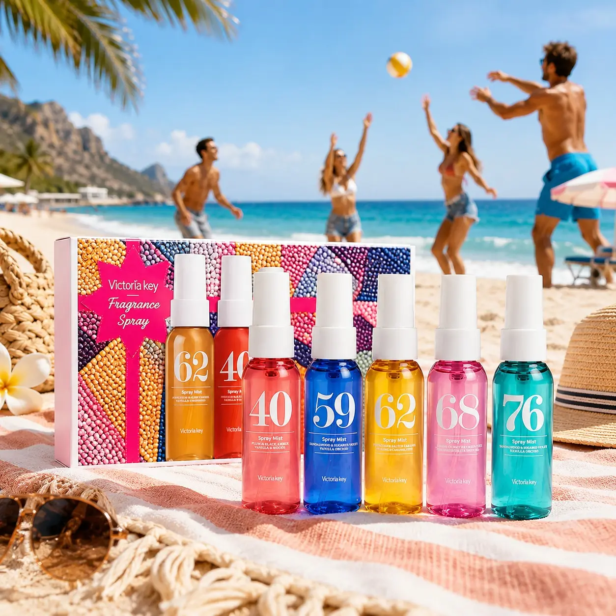 5pcs Body Mist Set, Fragrance Ensemble, 40ML Each, 5 Different Scents, Long-Lasting Fresh Scent, Gift Box, Ideal for Friends and Girls